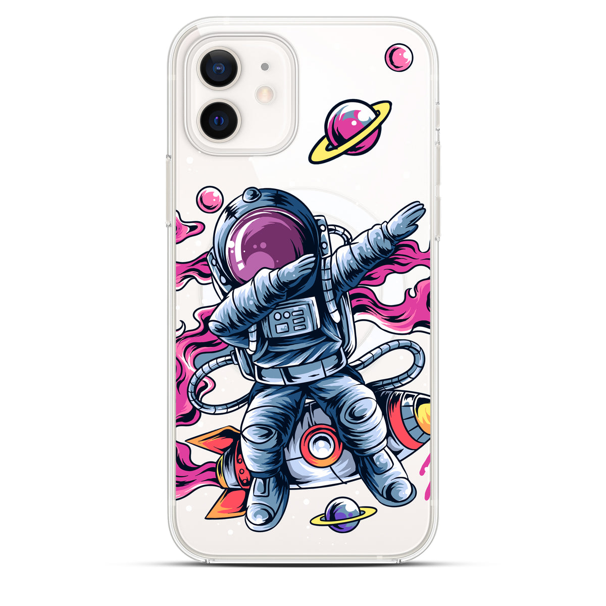 Dabbing Astronaut - Cover MagSafe Trasparente Personalizzata