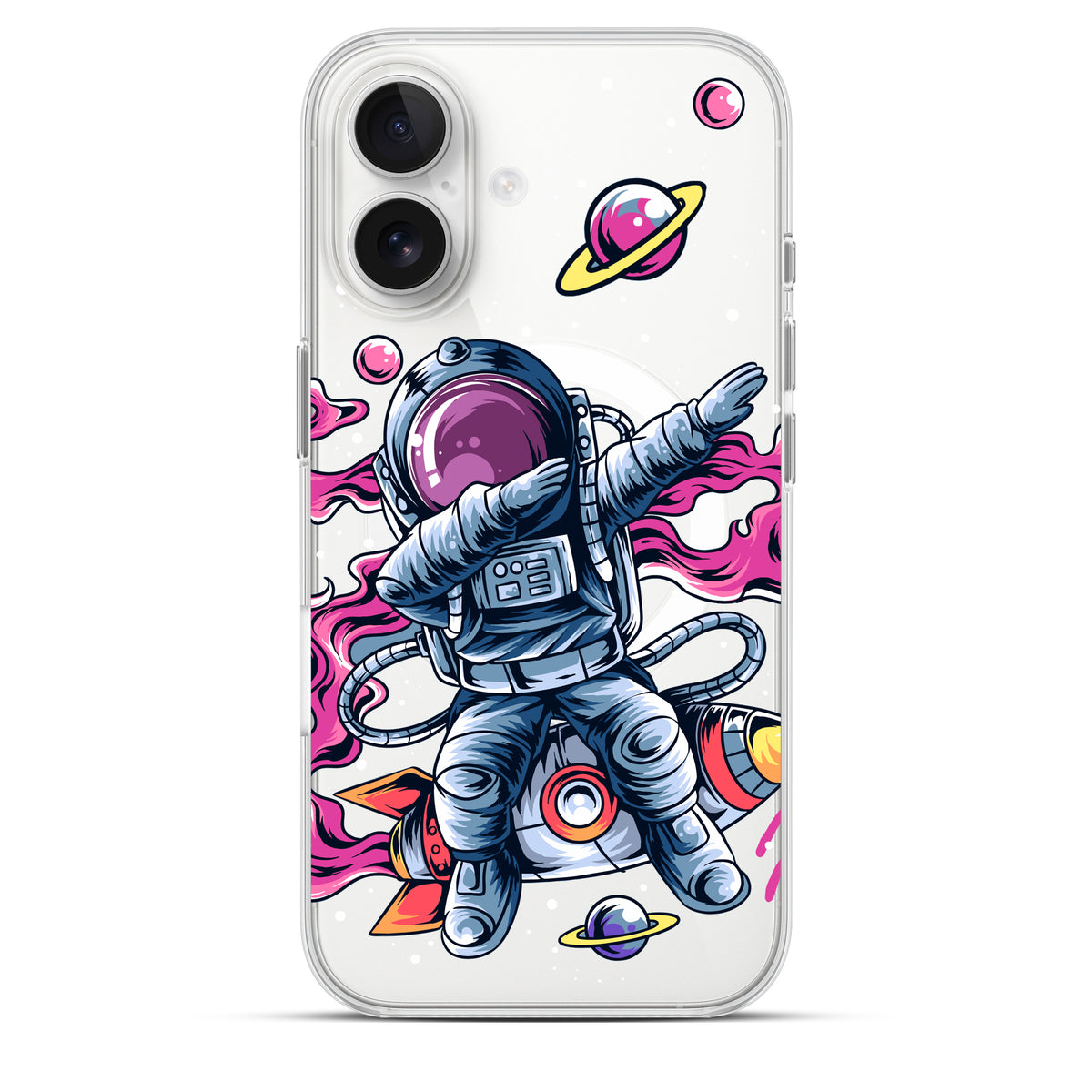 Dabbing Astronaut - Cover MagSafe Trasparente Personalizzata