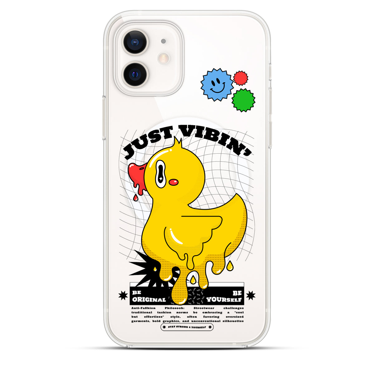 Just Vibin' - Cover Magsafe Trasparente Personalizzata