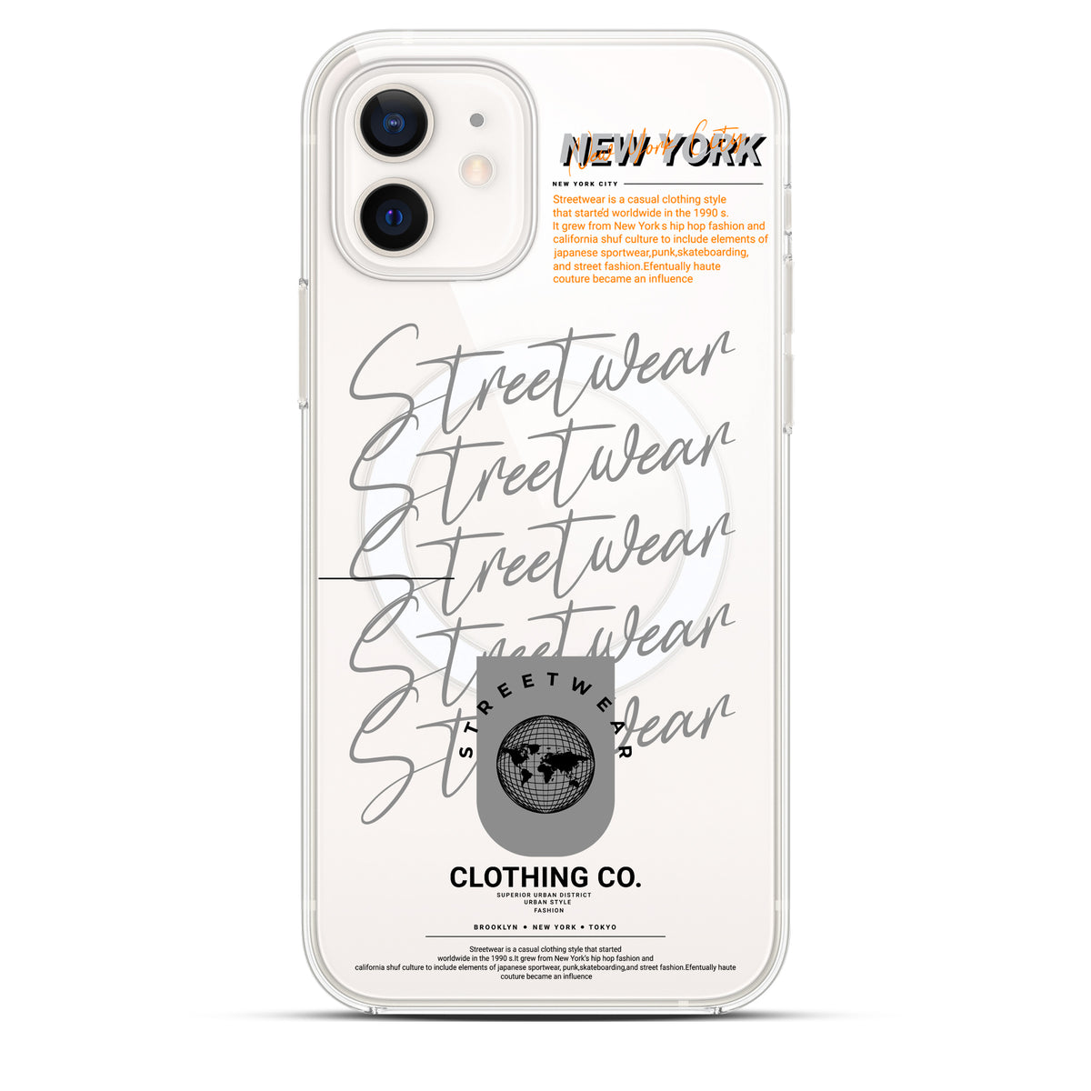 New York - Cover Magsafe Trasparente Personalizzata
