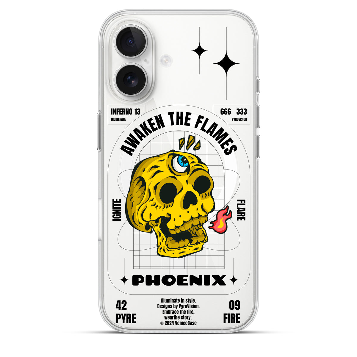 Awaken The Flames - Cover Magsafe Trasparente Personalizzata