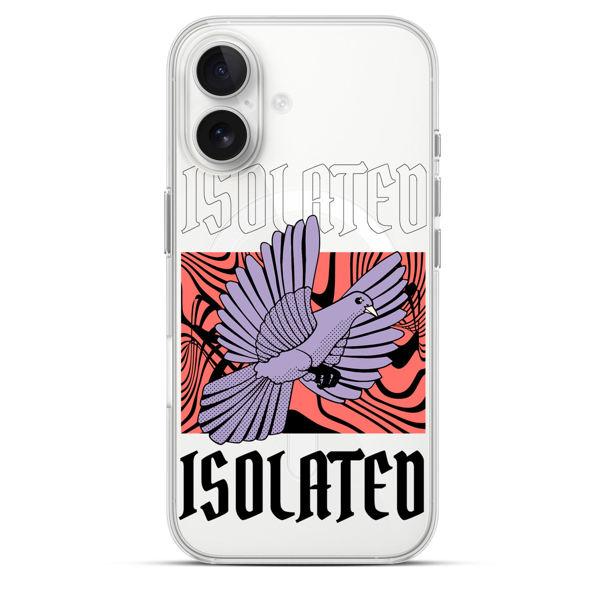 Isolated - Cover Magsafe Trasparente Personalizzata