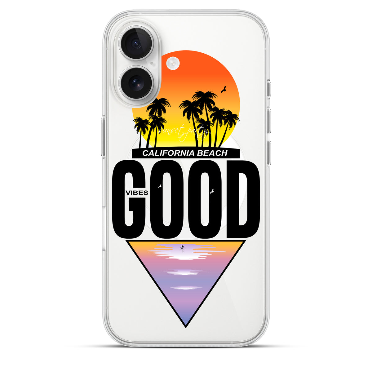California Vibez - Cover Magsafe Trasparente Personalizzata