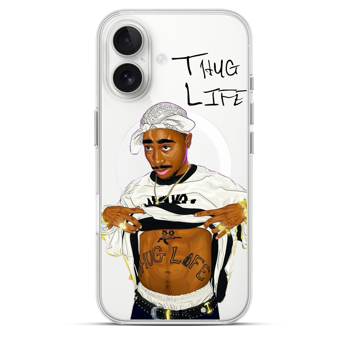 Thug Life - Cover Magsafe Trasparente Personalizzata