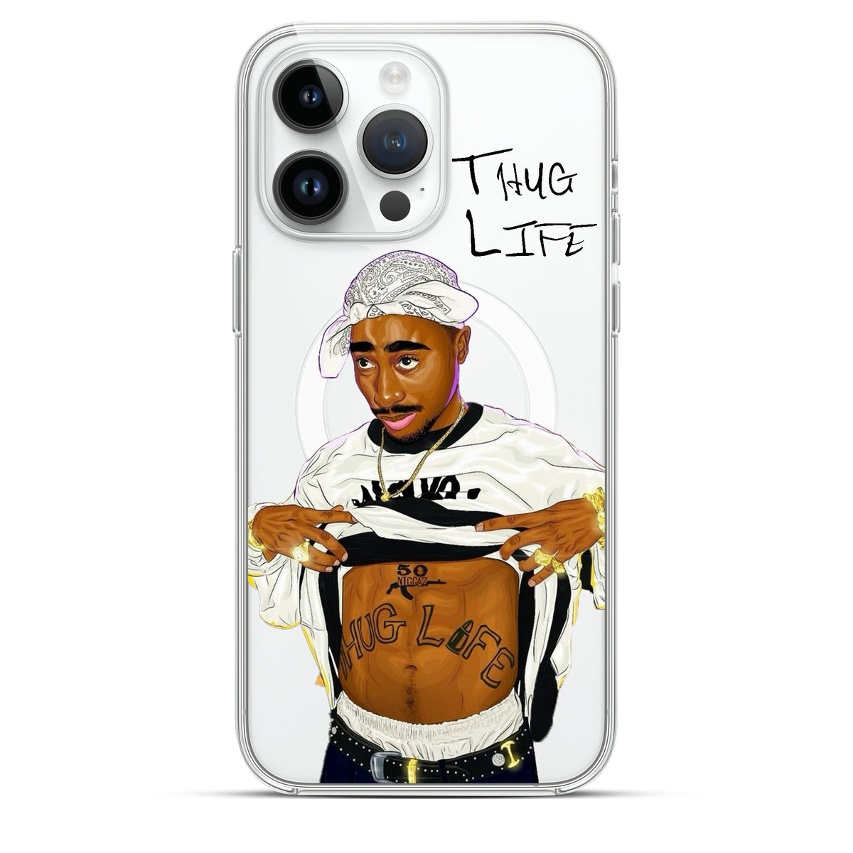 Thug Life - Cover Magsafe Trasparente Personalizzata