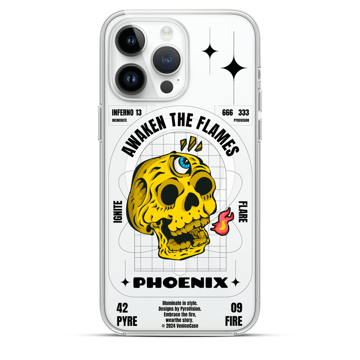 Awaken The Flames - Cover Magsafe Trasparente Personalizzata