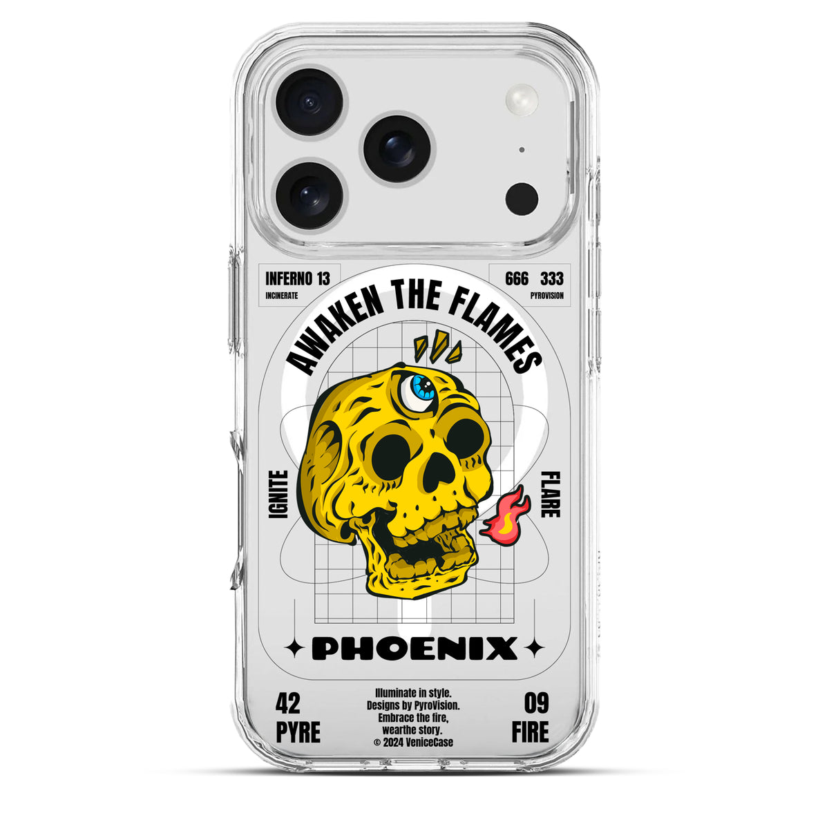 Awaken The Flames - Cover Magsafe Trasparente Personalizzata