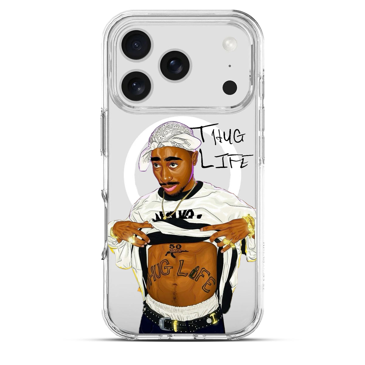 Thug Life - Cover Magsafe Trasparente Personalizzata