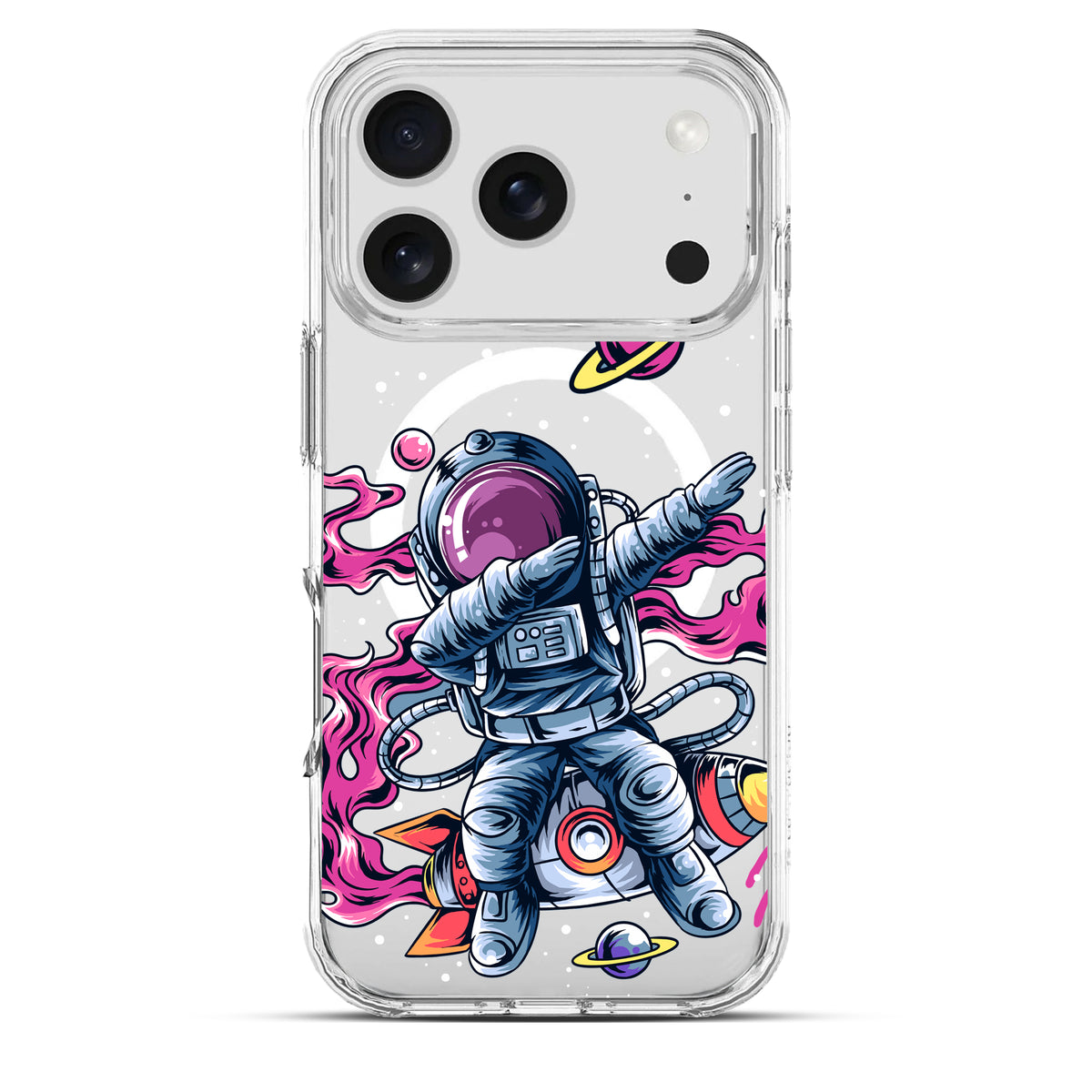Dabbing Astronaut - Cover MagSafe Trasparente Personalizzata