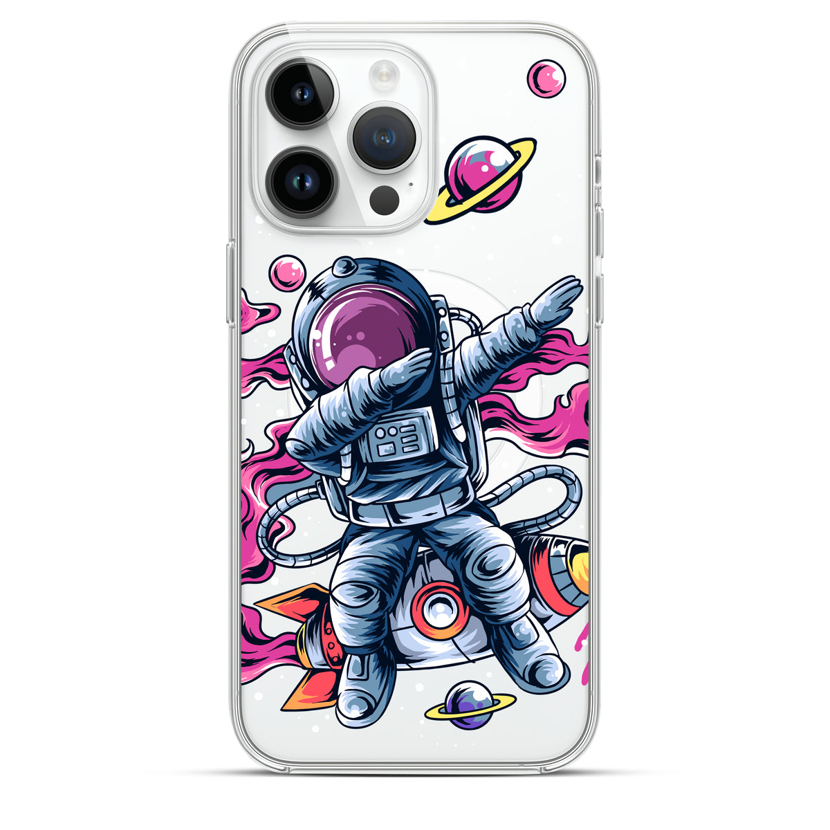 Dabbing Astronaut - Cover MagSafe Trasparente Personalizzata