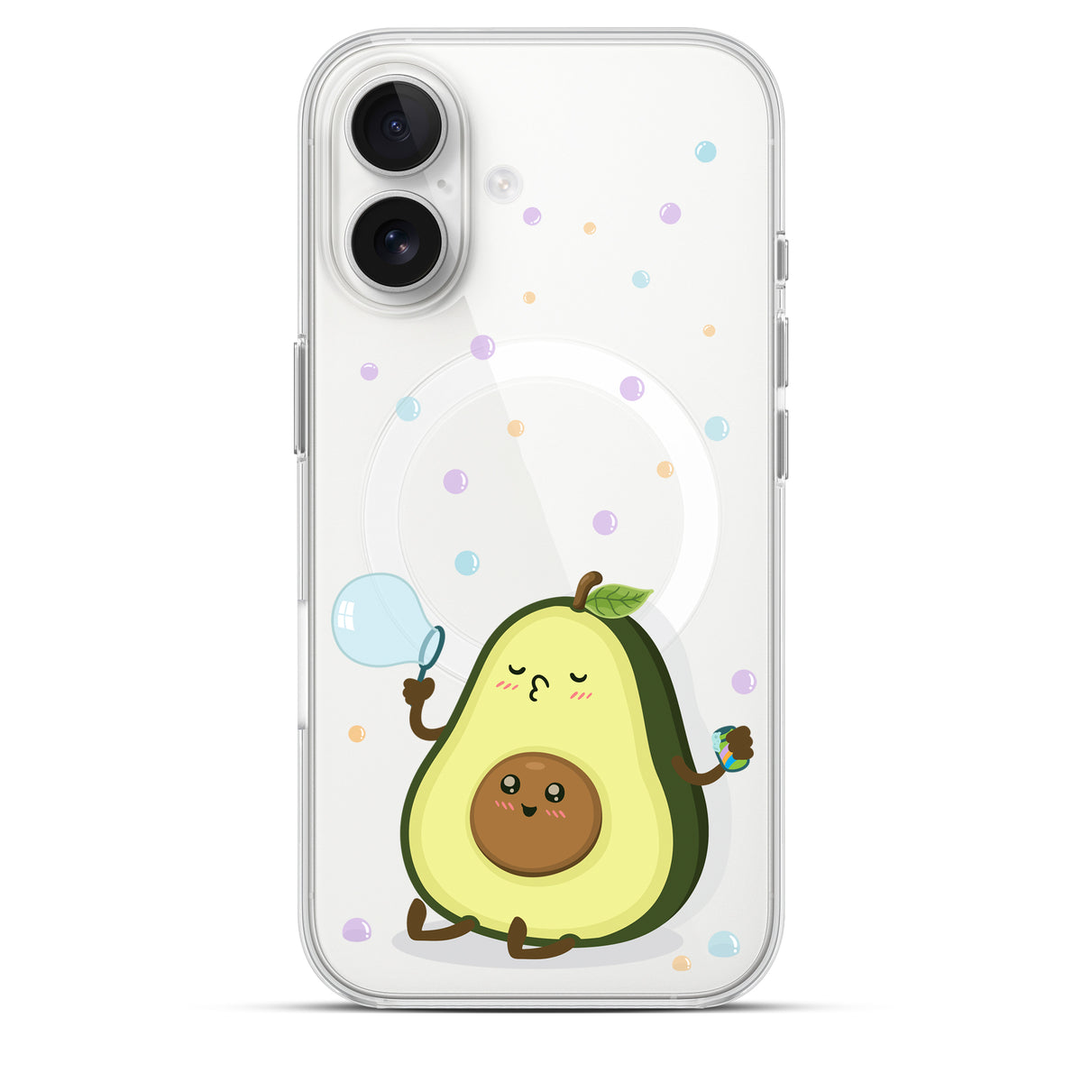 Avocado Bubble - Cover MagSafe Trasparente Personalizzata