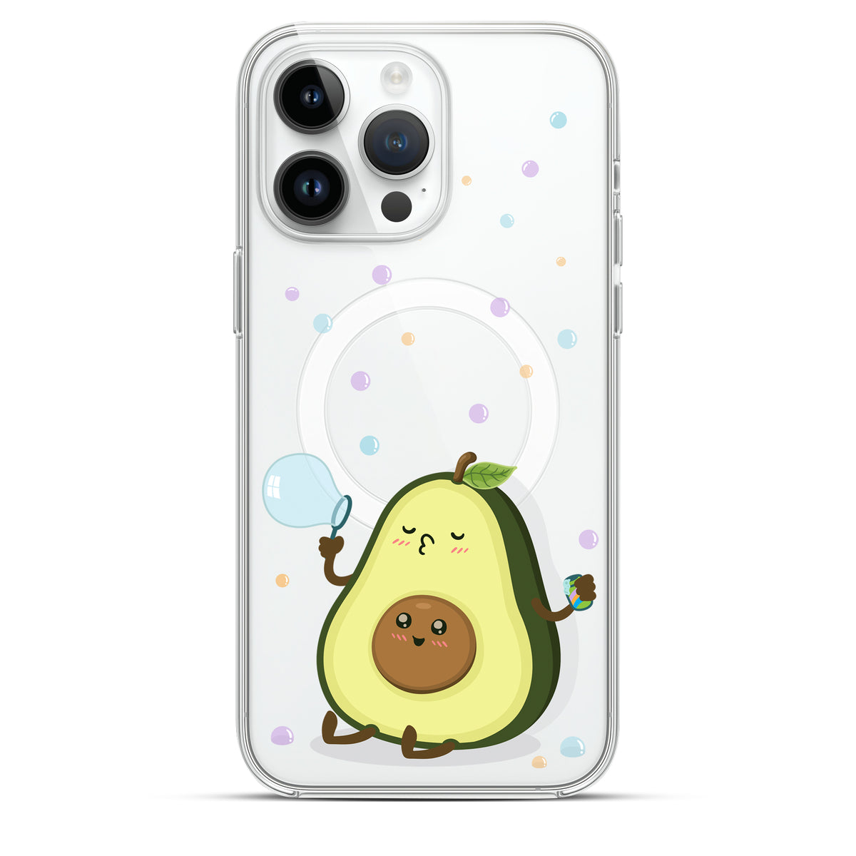 Avocado Bubble - Cover MagSafe Trasparente Personalizzata
