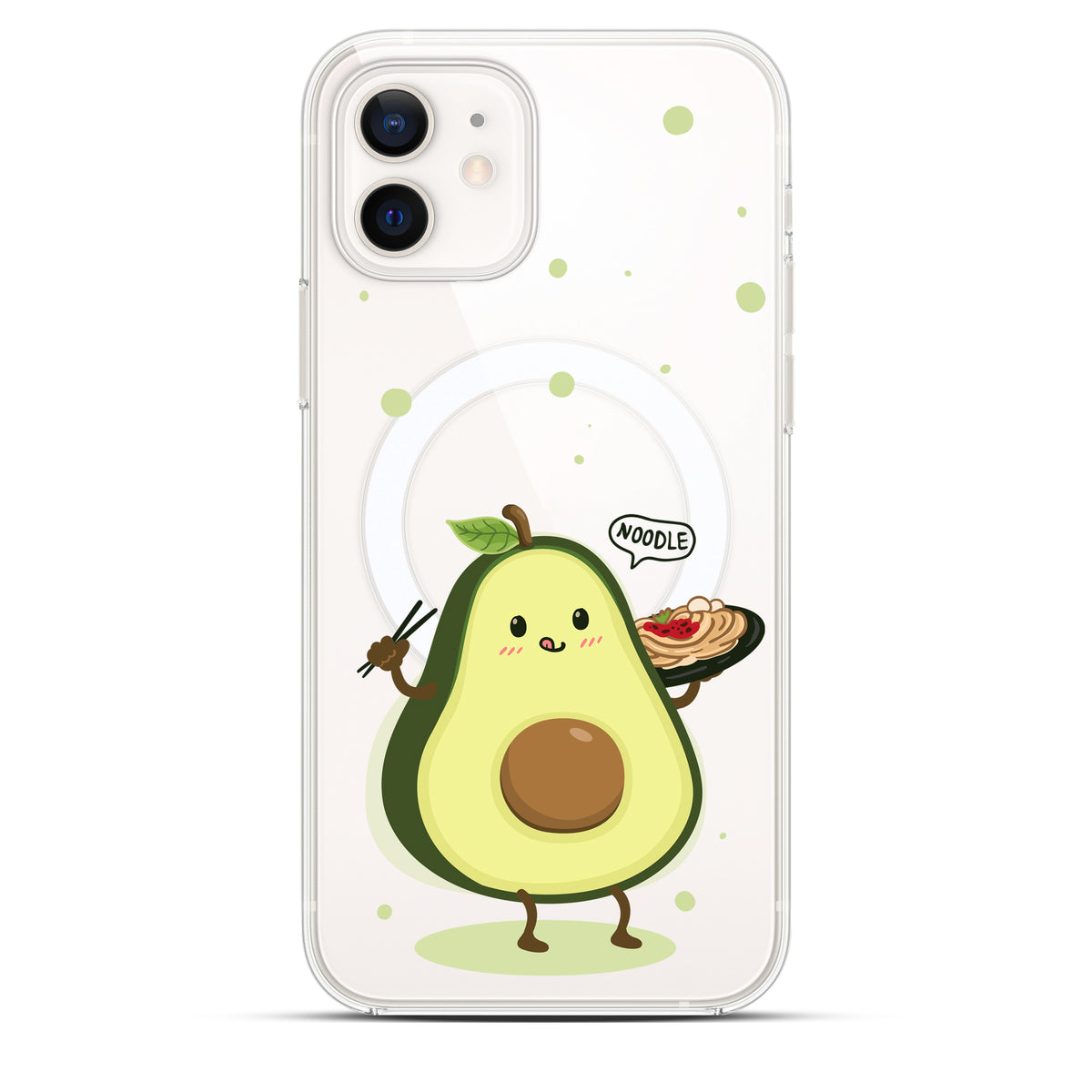 Avocado & Noodles - Cover MagSafe Trasparente Personalizzata