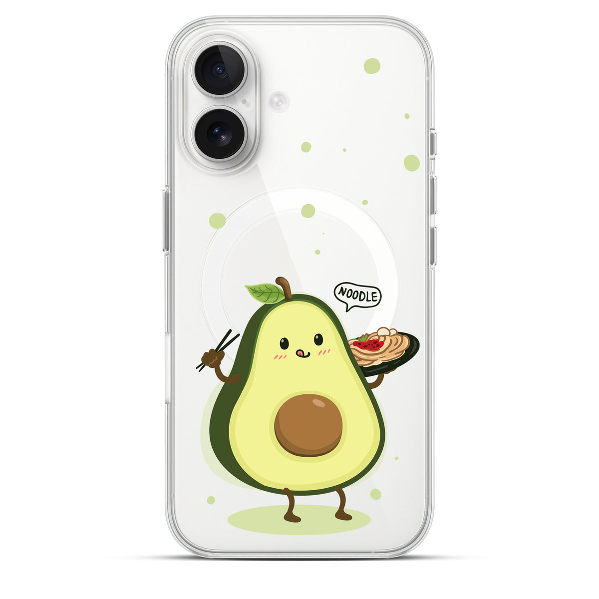Avocado & Noodles - Cover MagSafe Trasparente Personalizzata