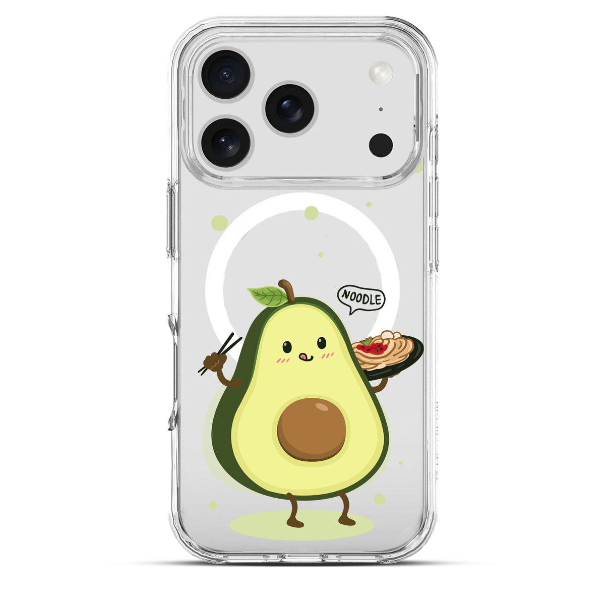 Avocado & Noodles - Cover MagSafe Trasparente Personalizzata