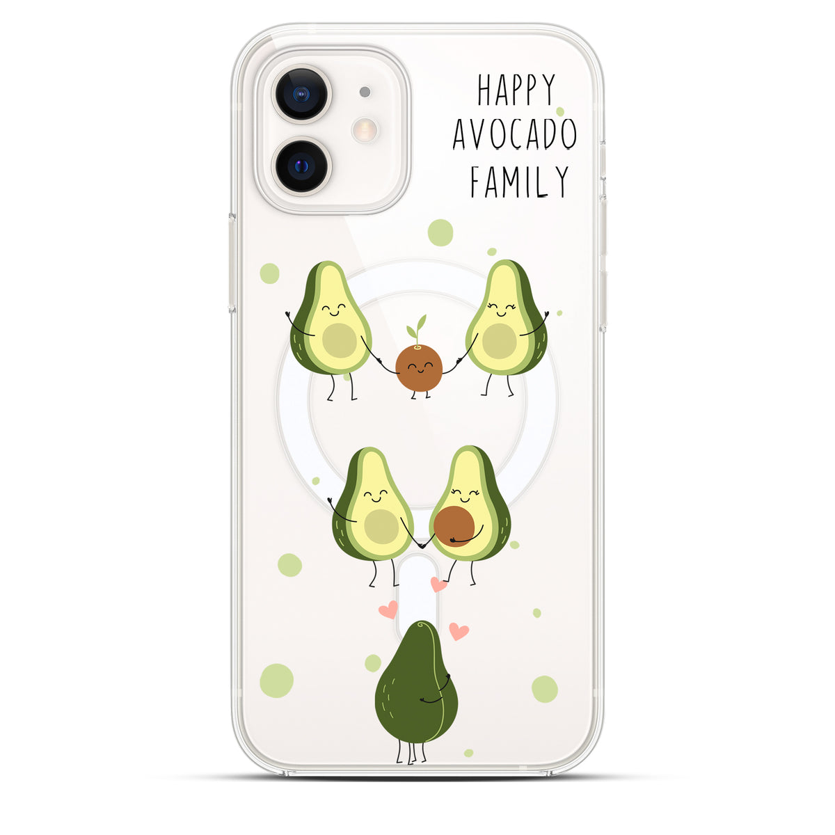 Avocado’s Family - Cover MagSafe Trasparente Personalizzata