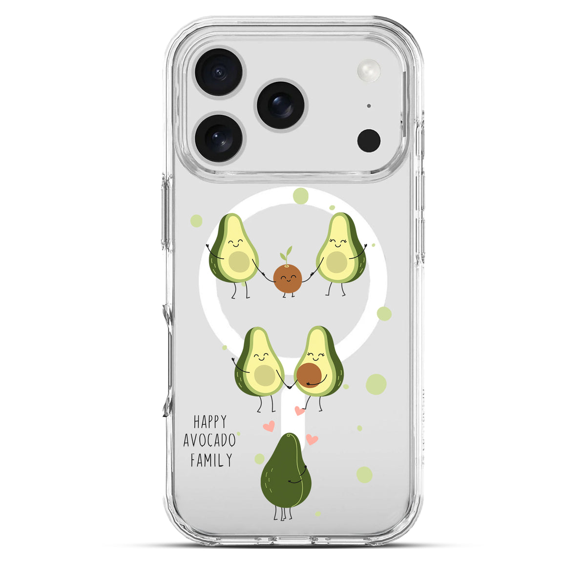 Avocado’s Family - Cover MagSafe Trasparente Personalizzata