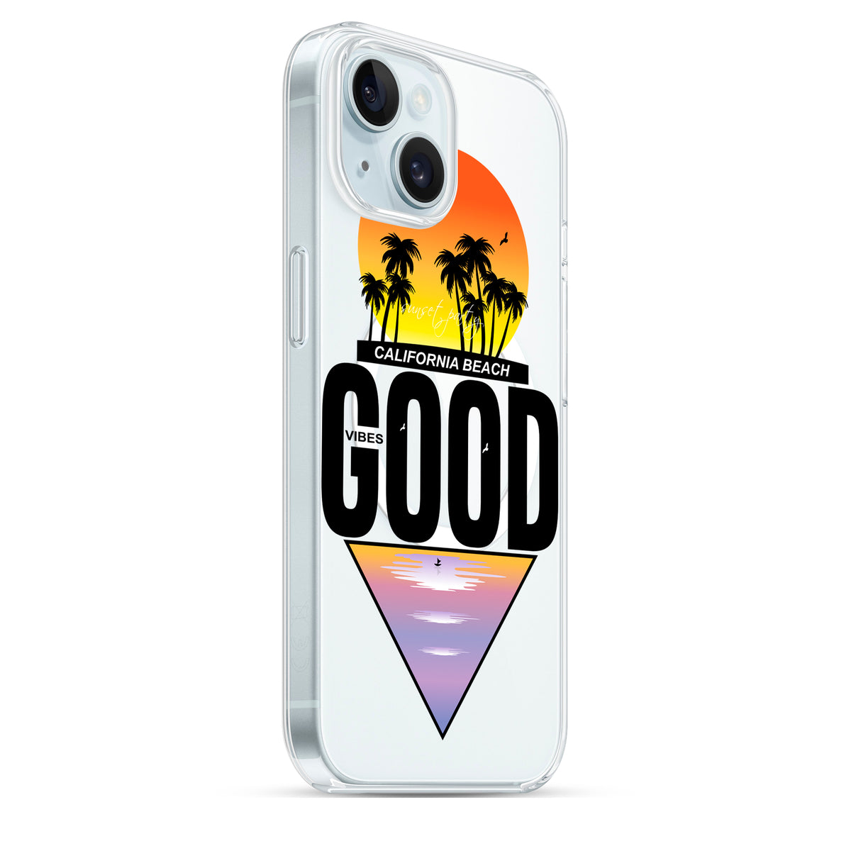 California Vibez - Cover Magsafe Trasparente Personalizzata