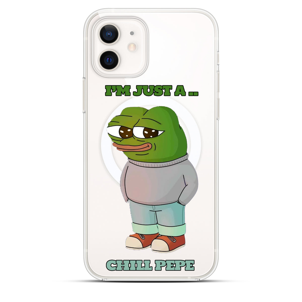 Chill Pepe - Cover MagSafe Trasparente Personalizzata