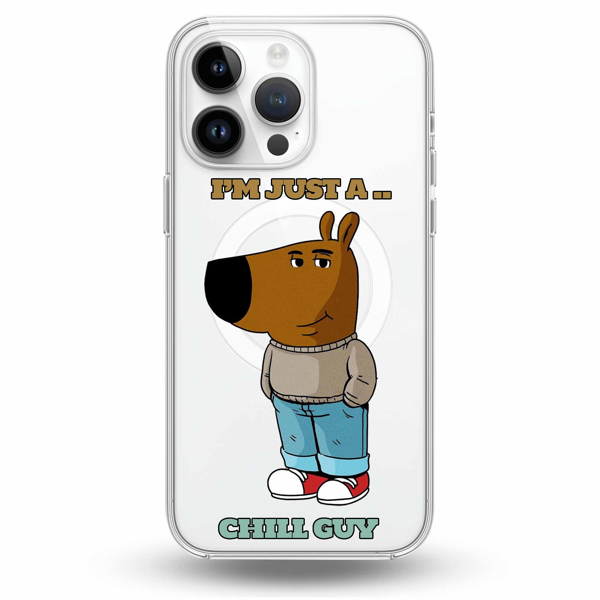 Chill Guy - Cover MagSafe Trasparente Personalizzata