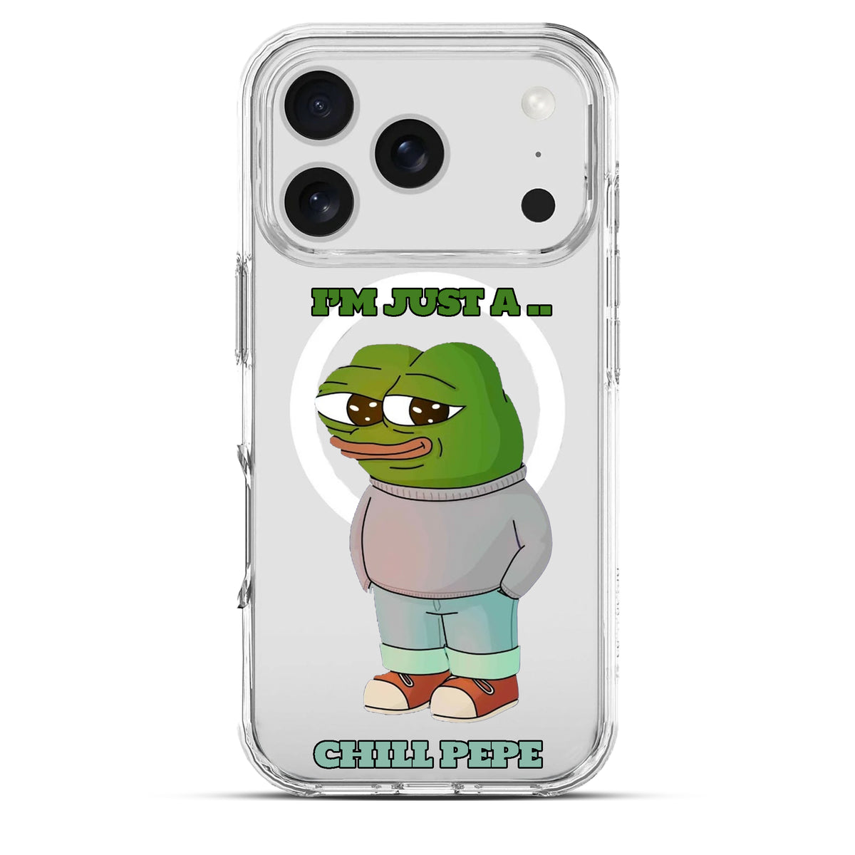 Chill Pepe - Cover MagSafe Trasparente Personalizzata