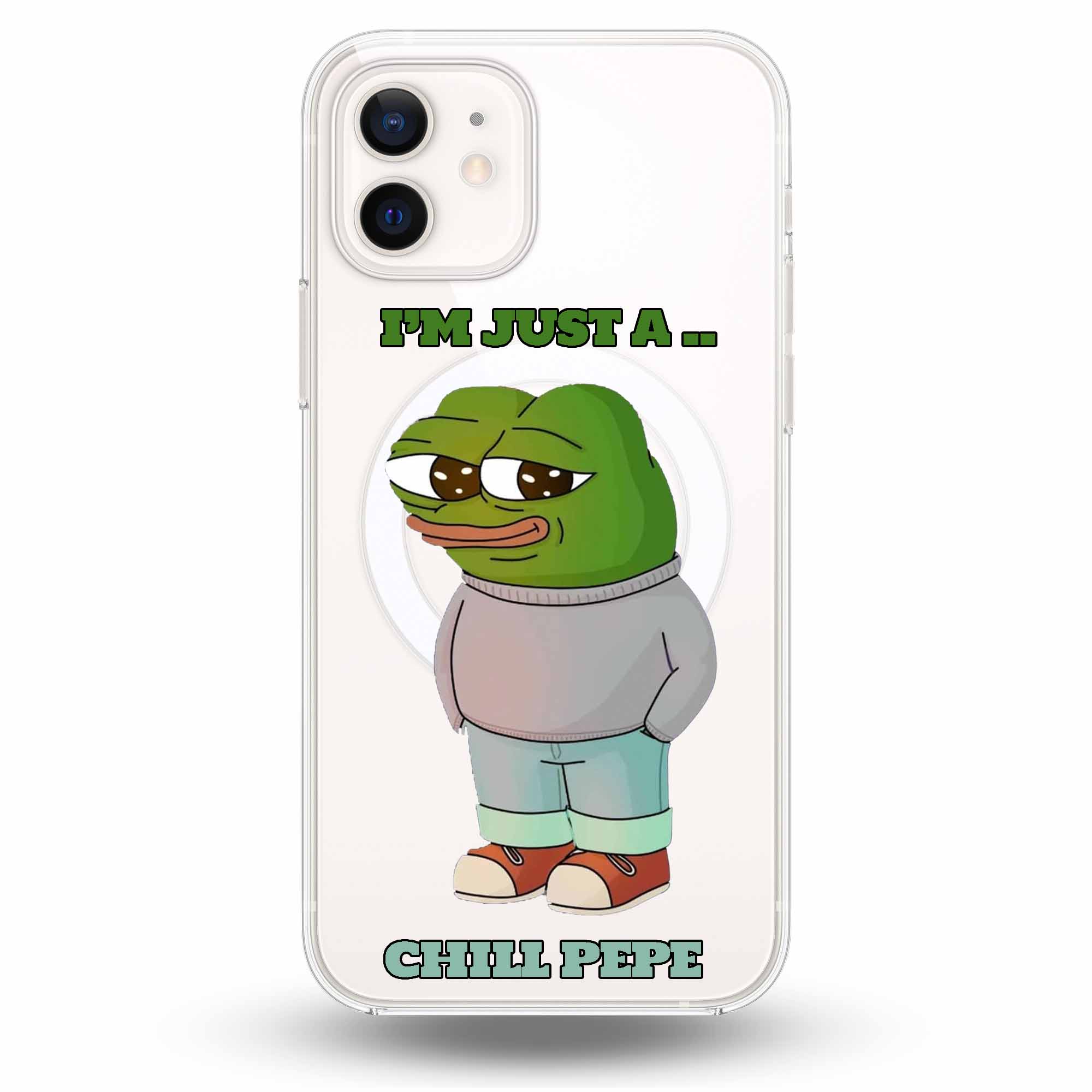 Chill Pepe - Cover MagSafe Trasparente Personalizzata
