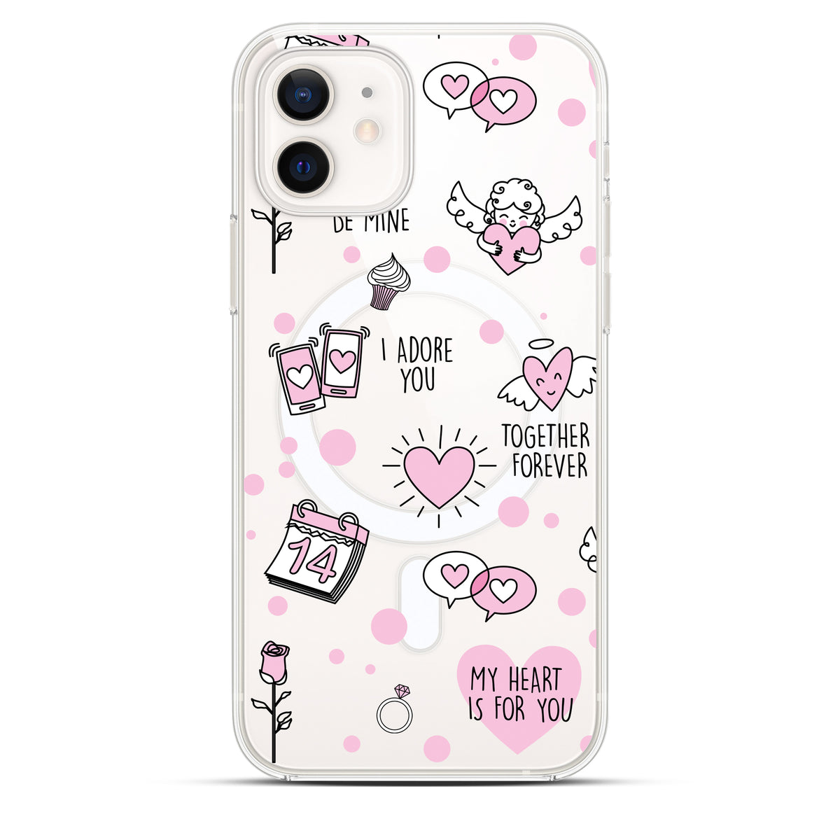 Cupid’s Choice - Cover MagSafe Trasparente Personalizzata