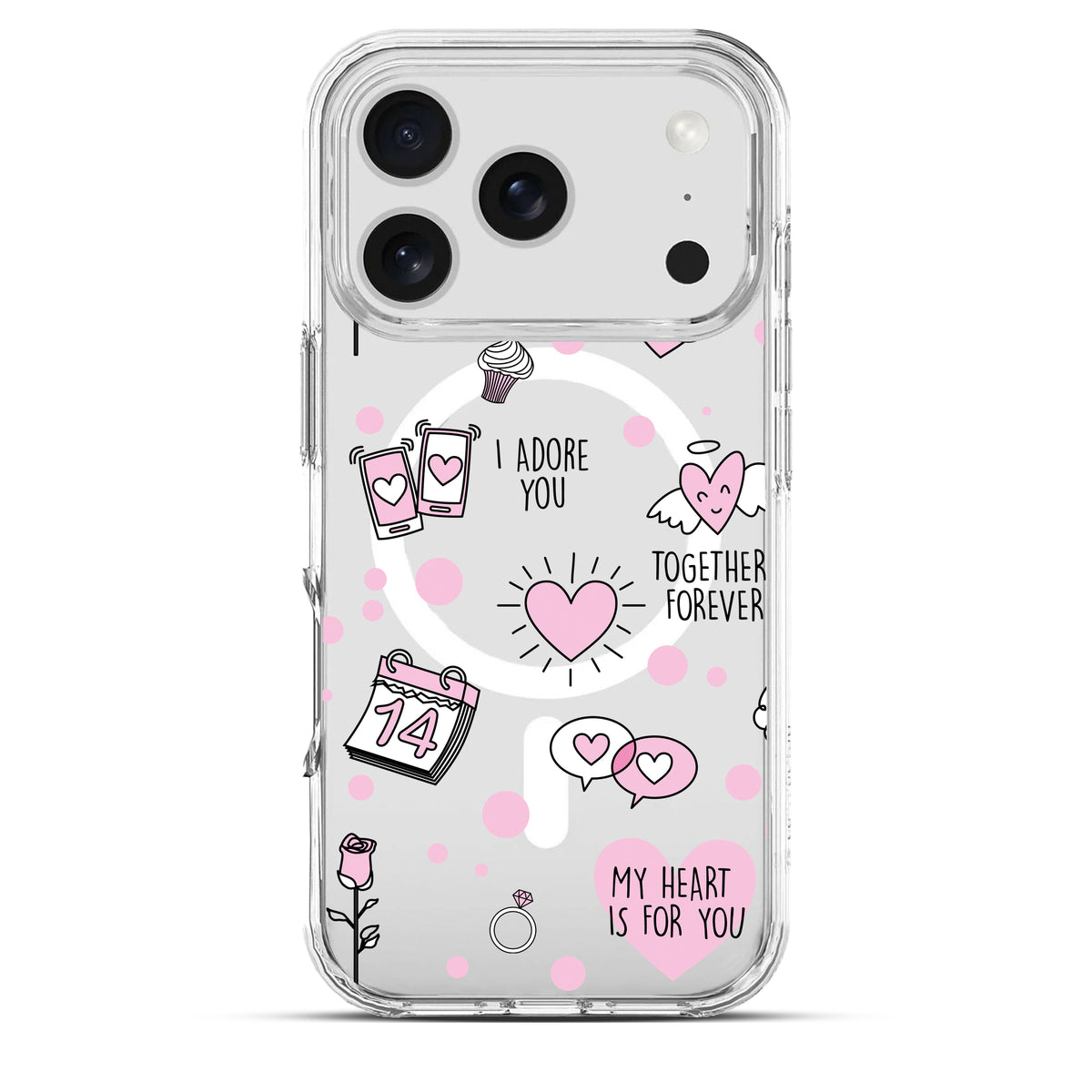 Cupid’s Choice - Cover MagSafe Trasparente Personalizzata