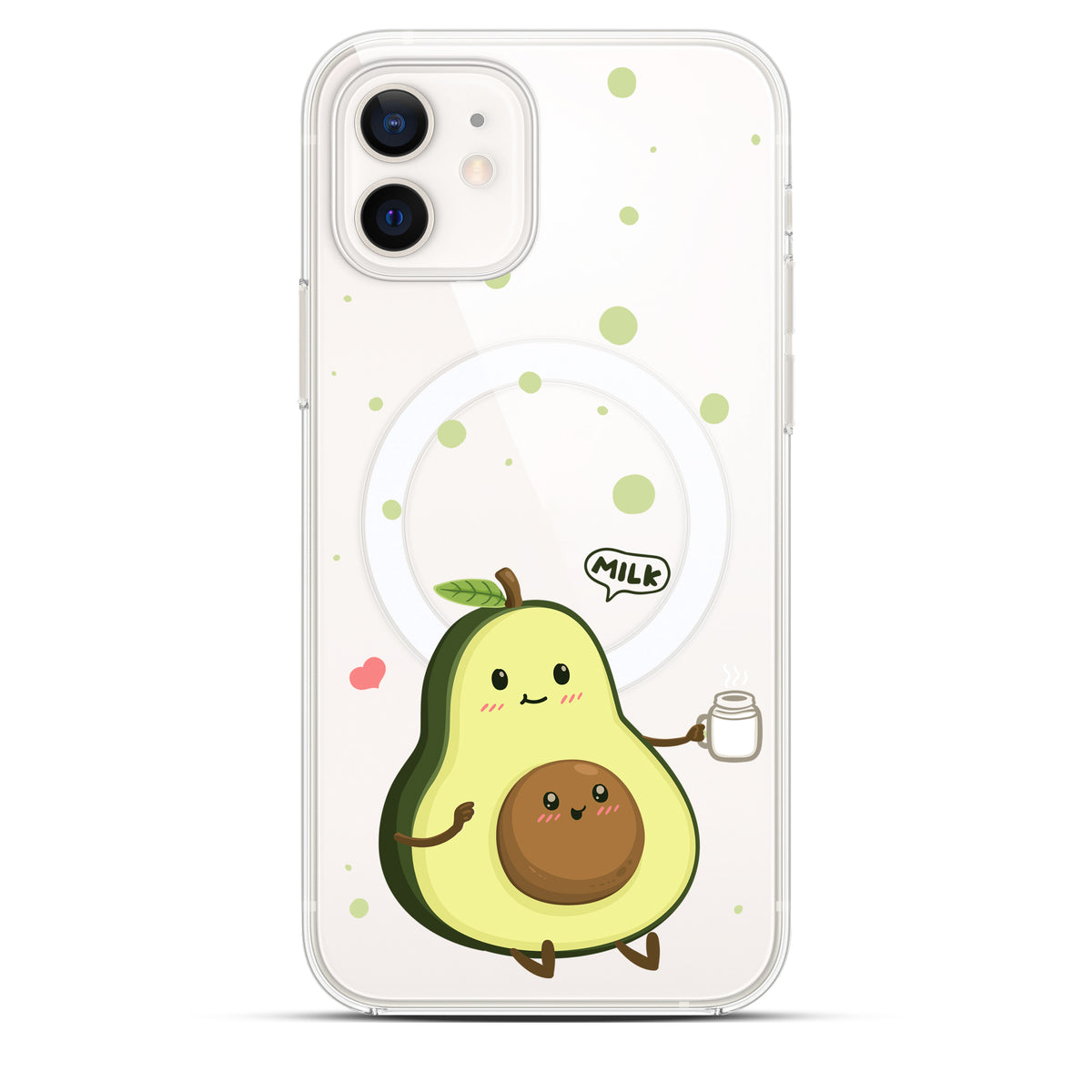 Cute Avocado - Cover MagSafe Trasparente Personalizzata