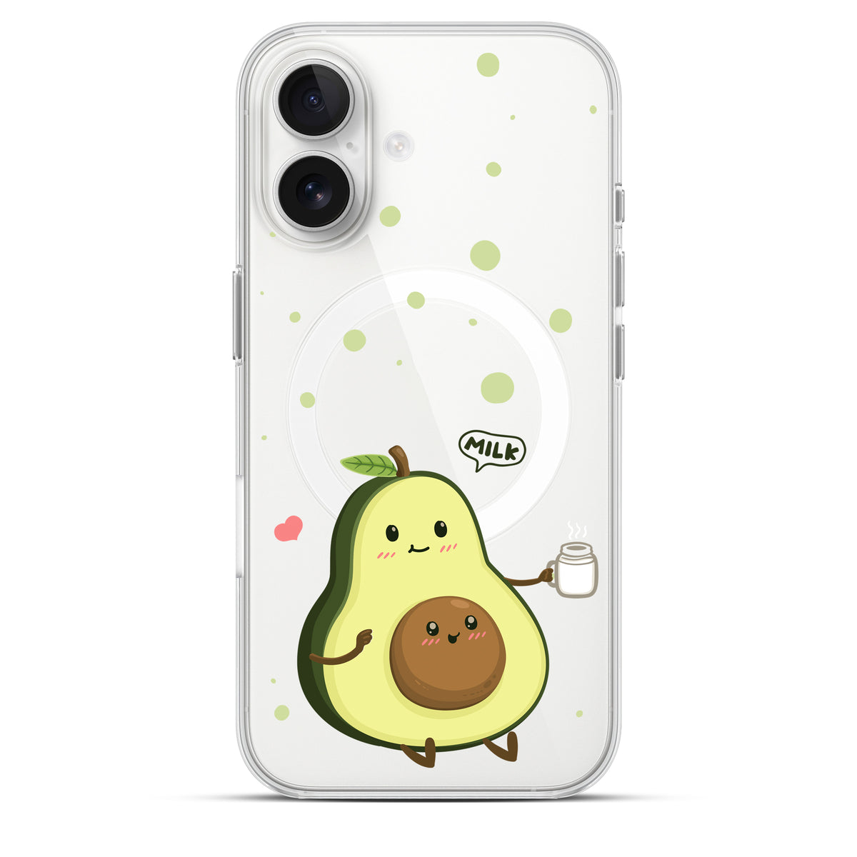 Cute Avocado - Cover MagSafe Trasparente Personalizzata