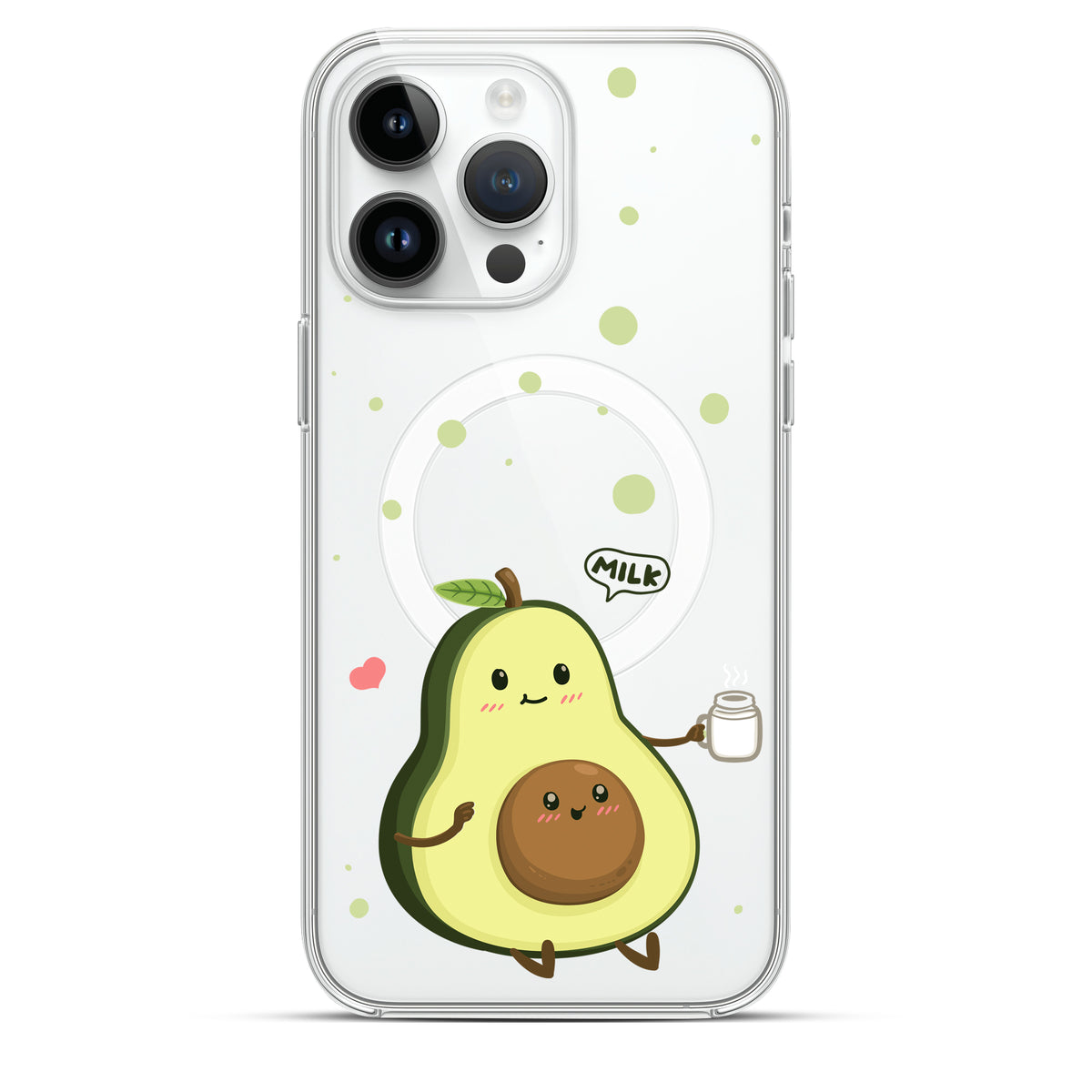 Cute Avocado - Cover MagSafe Trasparente Personalizzata