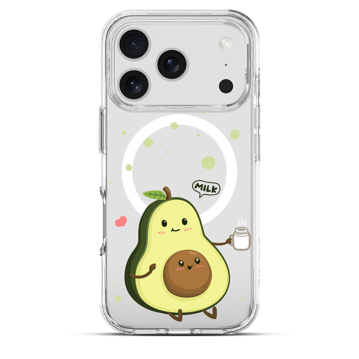 Cute Avocado - Cover MagSafe Trasparente Personalizzata