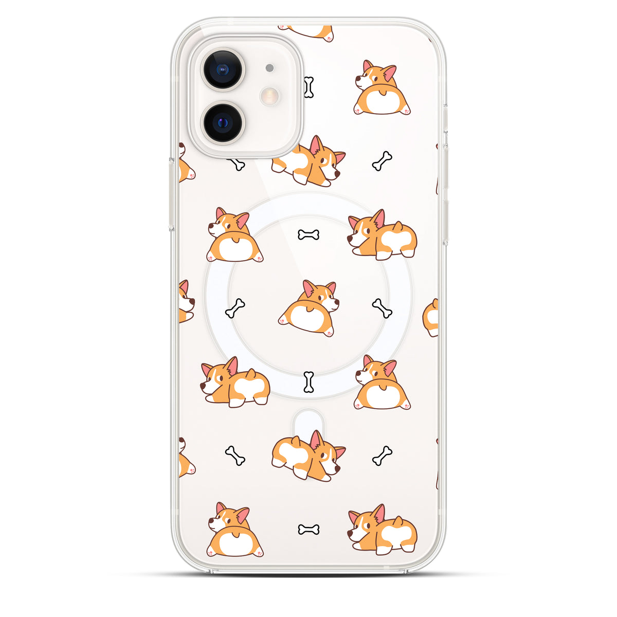 Cute Corgis - Cover MagSafe Trasparente Personalizzata