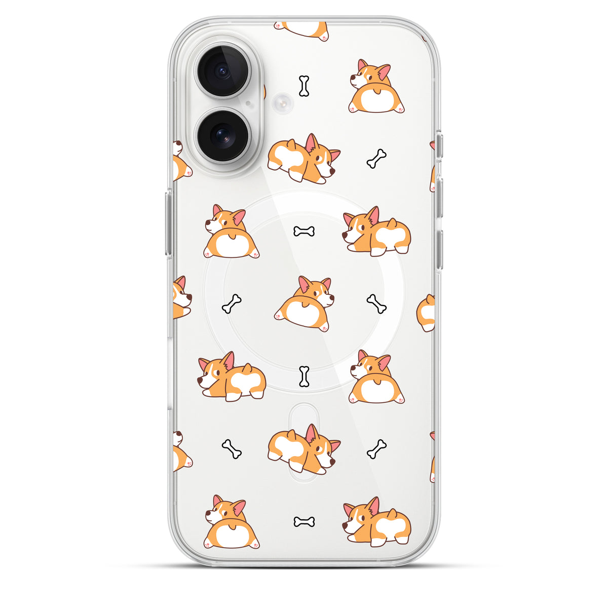 Cute Corgis - Cover MagSafe Trasparente Personalizzata