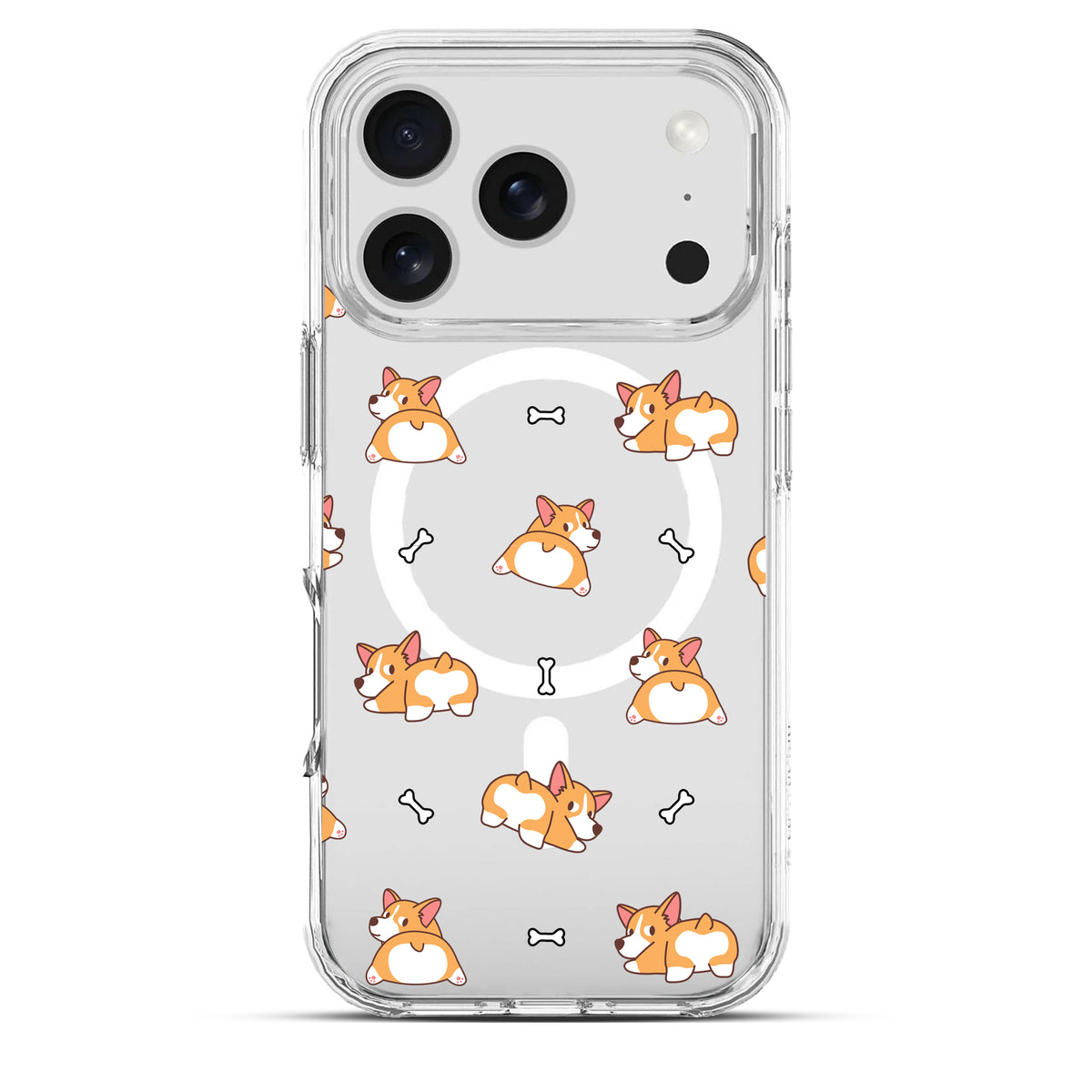 Cute Corgis - Cover MagSafe Trasparente Personalizzata