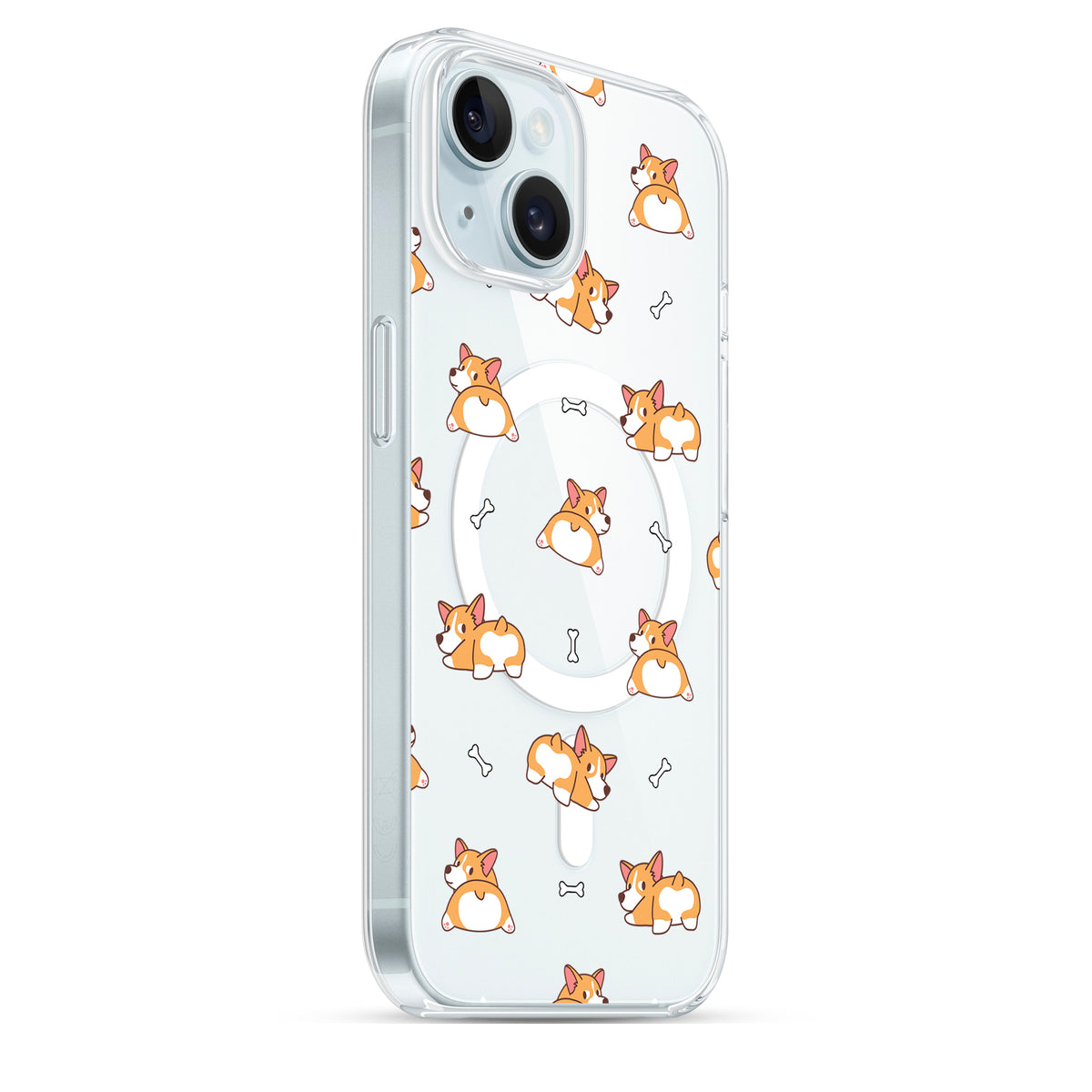 Cute Corgis - Cover MagSafe Trasparente Personalizzata