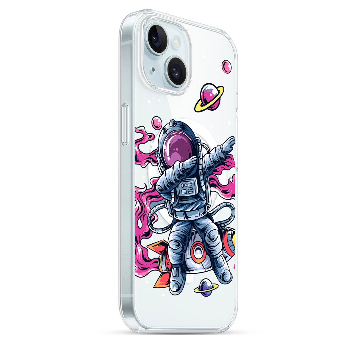 Dabbing Astronaut - Cover MagSafe Trasparente Personalizzata