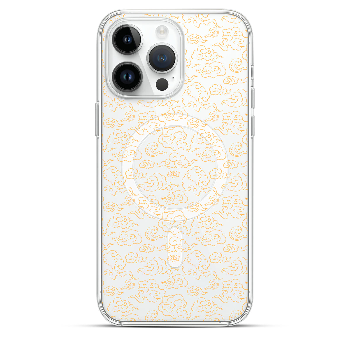Gold Clouds - Cover MagSafe Trasparente Personalizzata