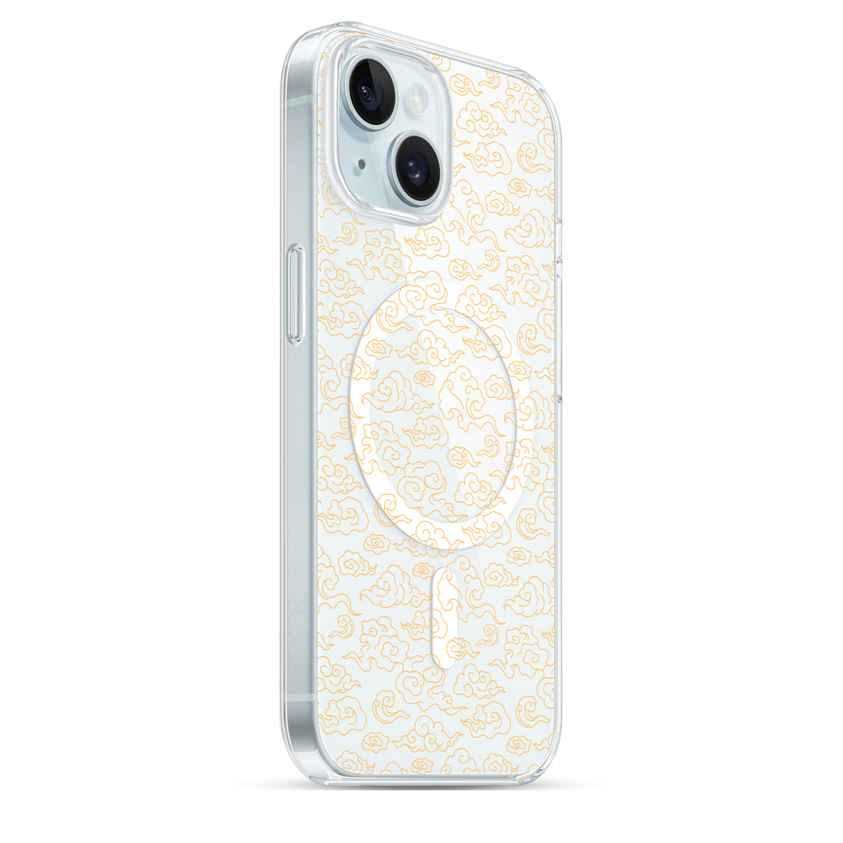 Gold Clouds - Cover MagSafe Trasparente Personalizzata