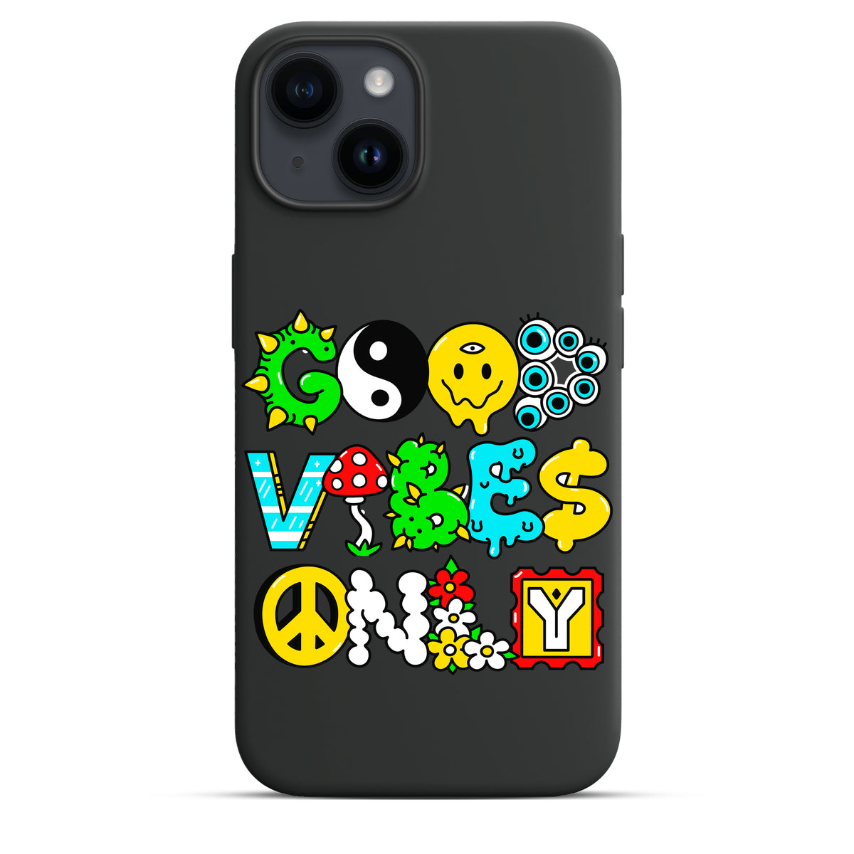 Good Vibes Only - Cover Monocolore Personalizzata