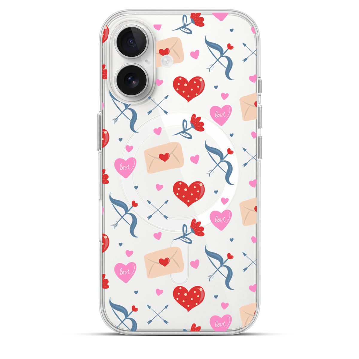 Heart Mail - Cover MagSafe Trasparente Personalizzata