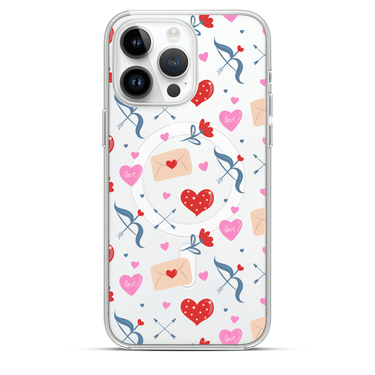Heart Mail - Cover MagSafe Trasparente Personalizzata