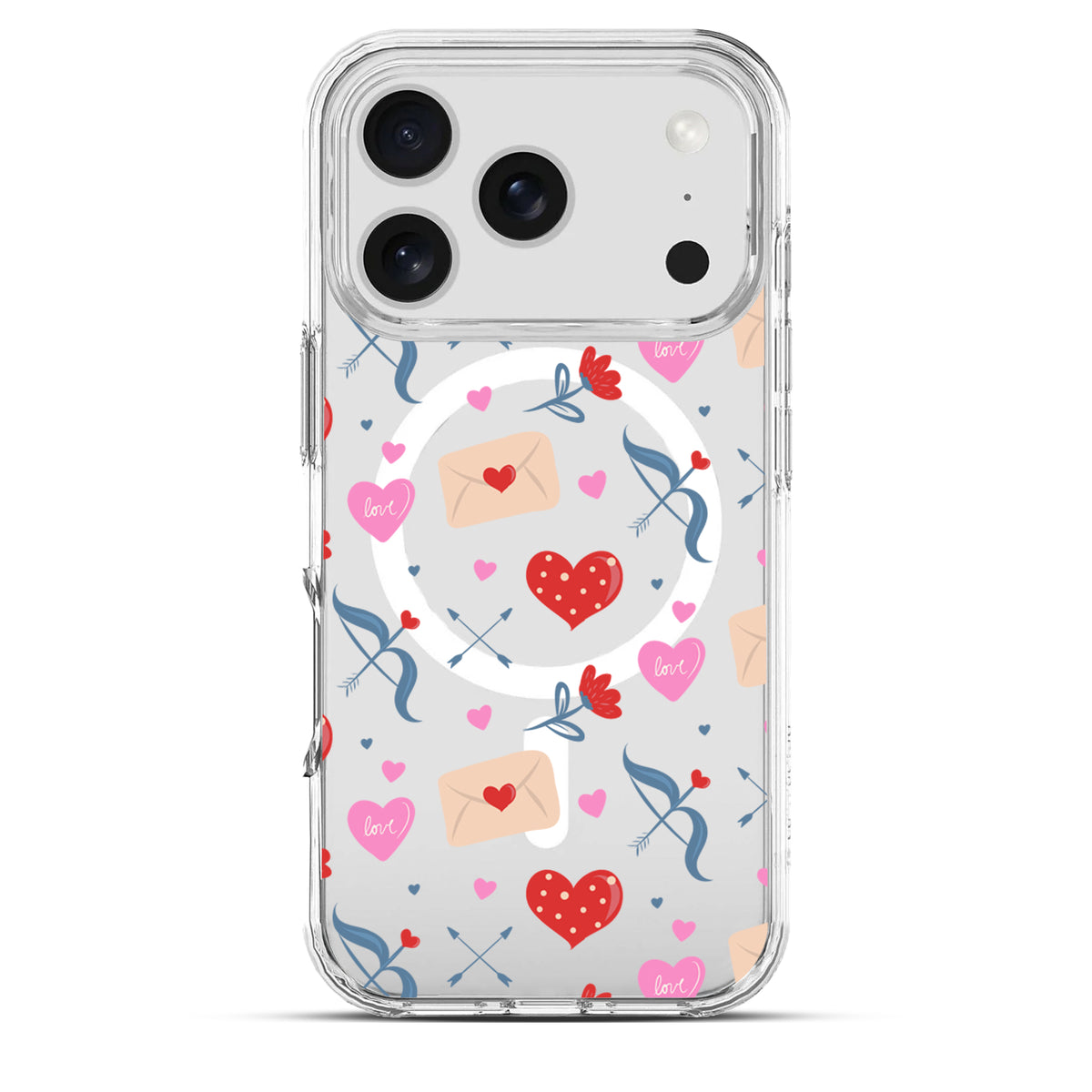 Heart Mail - Cover MagSafe Trasparente Personalizzata