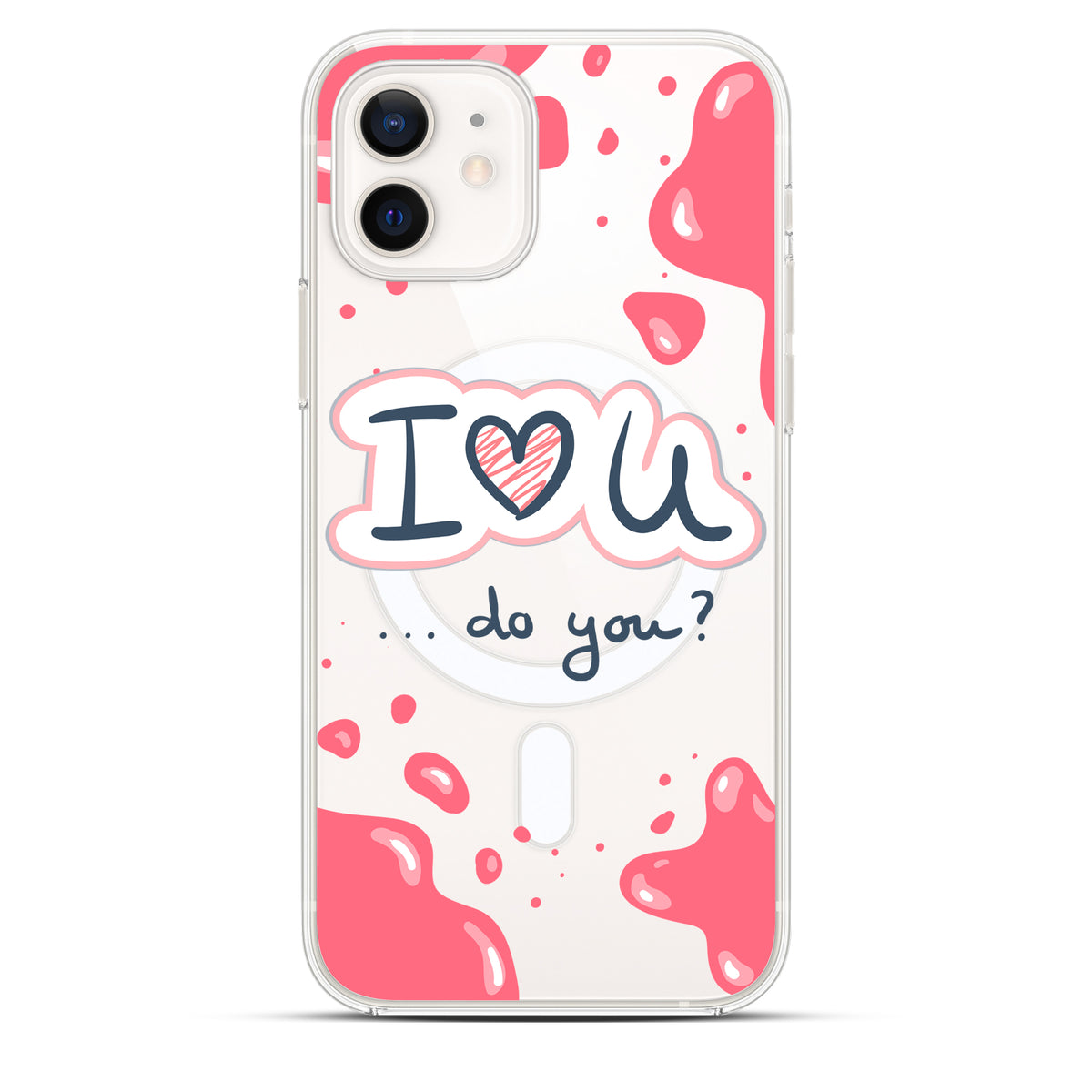I❤️U - Cover MagSafe Trasparente Personalizzata