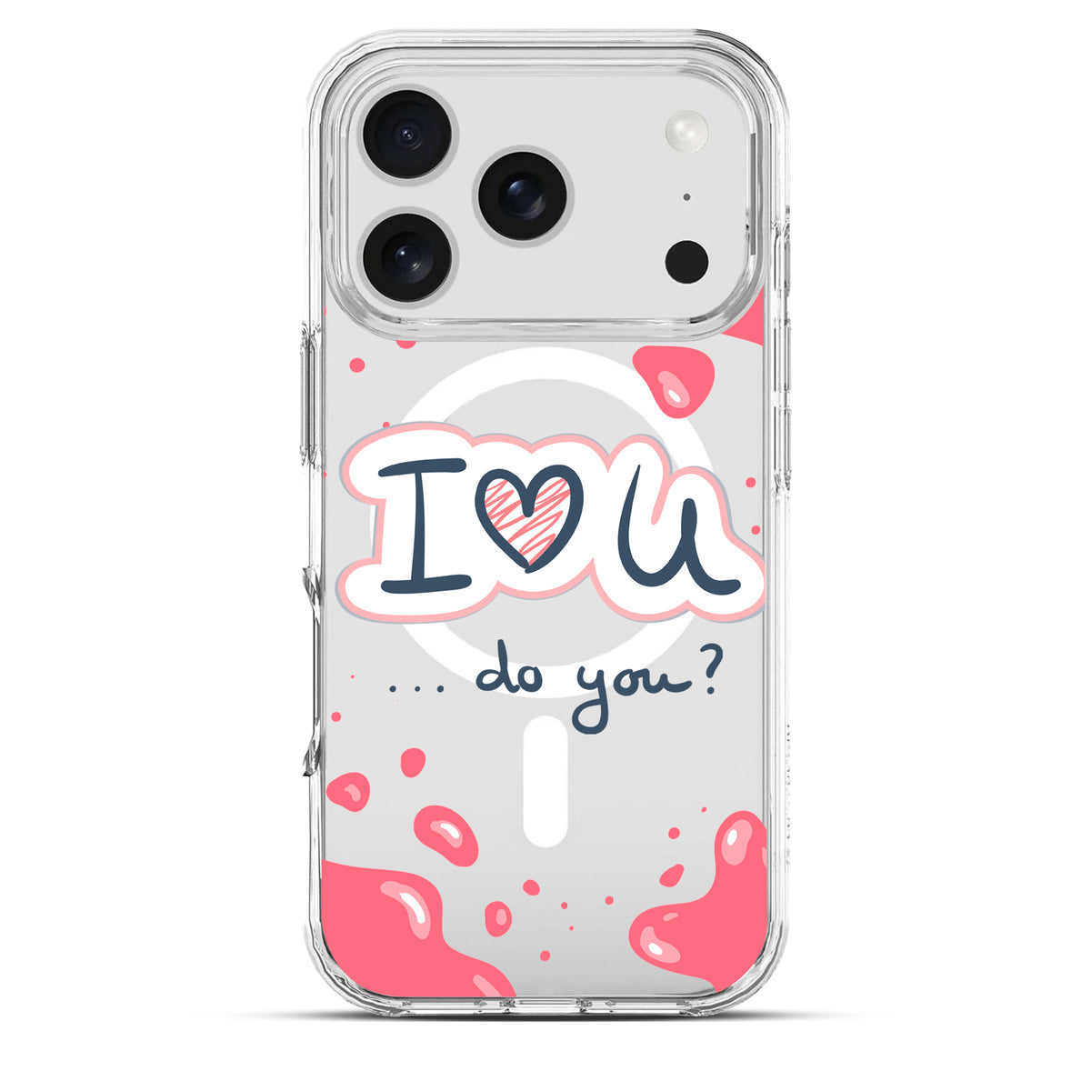 I❤️U - Cover MagSafe Trasparente Personalizzata