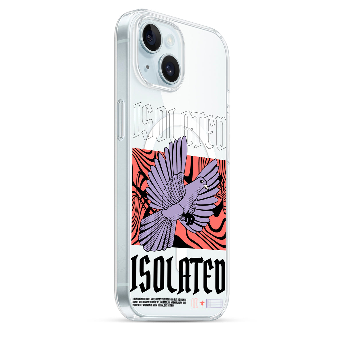 Isolated - Cover Magsafe Trasparente Personalizzata