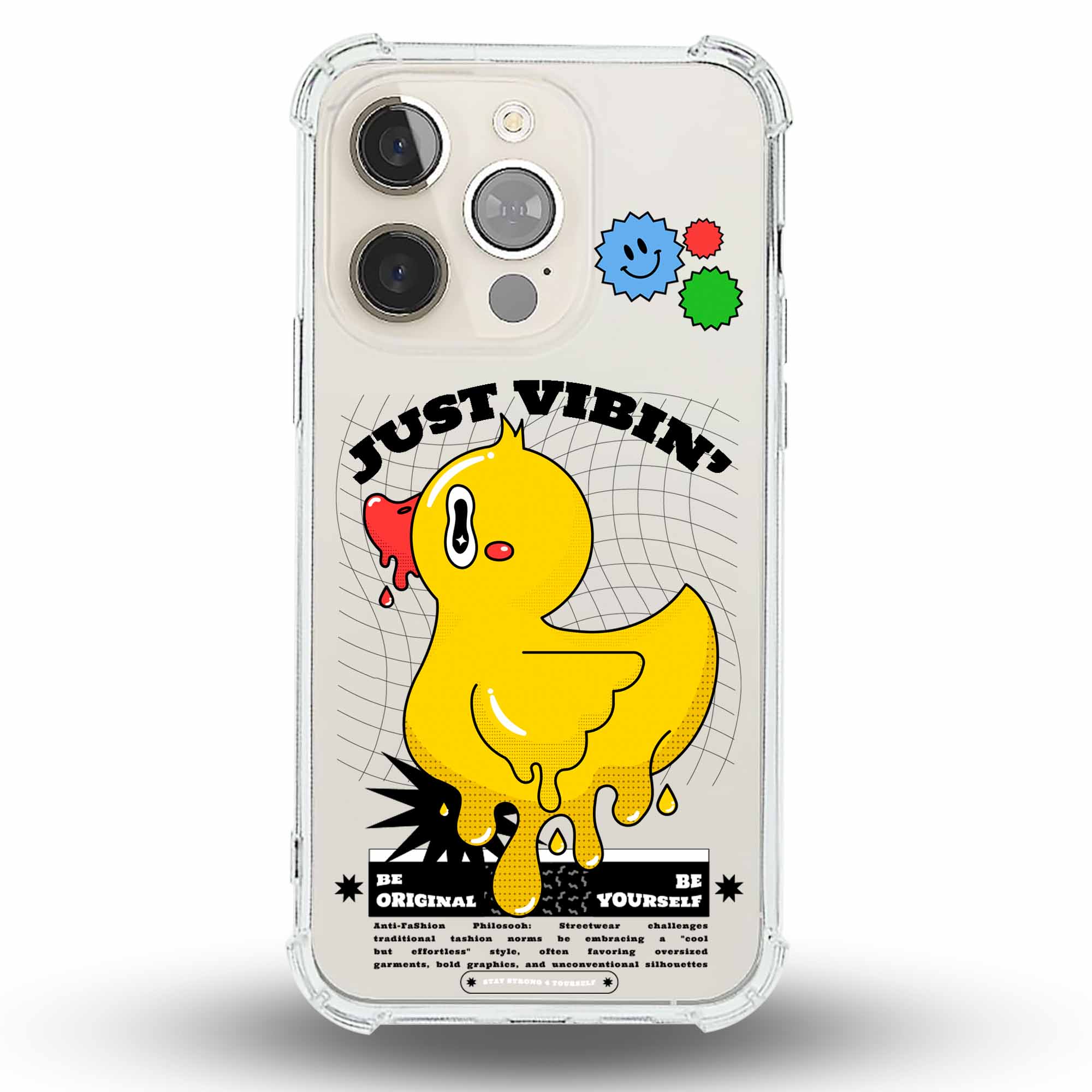 Just Vibin' - Cover Trasparente Personalizzata (Rinforzata)