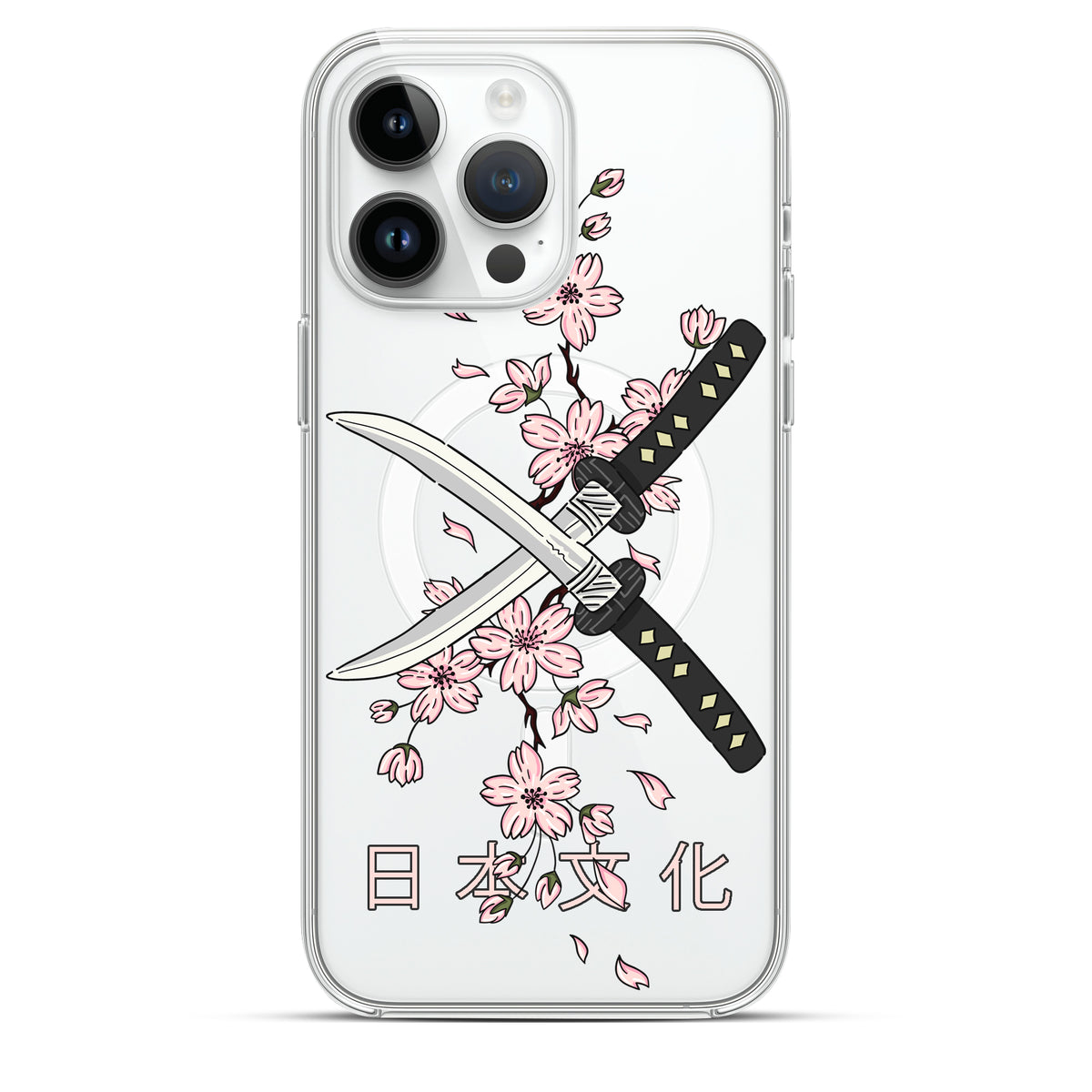 Knife & Sakura (ナイフ＆サクラ) - Cover MagSafe Trasparente Personalizzata