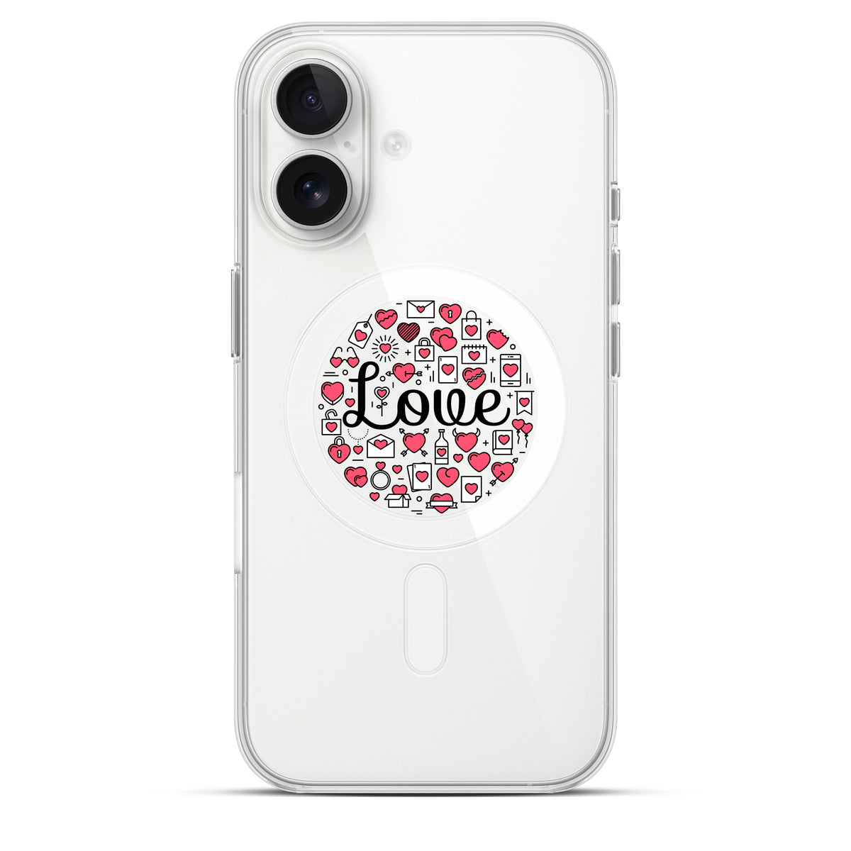Love Notes Lite - Cover MagSafe Trasparente Personalizzata