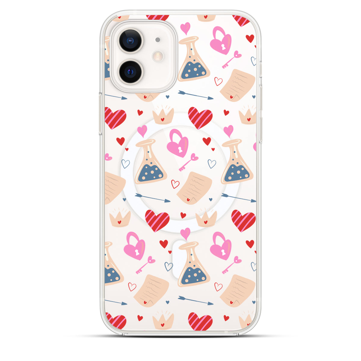 Love Chemistry - Cover MagSafe Trasparente Personalizzata